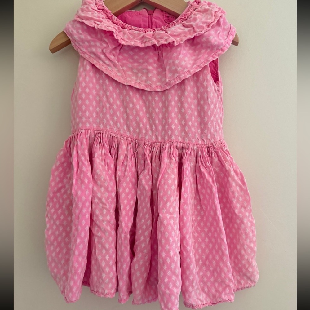 Morley Pink Sleeveless Ruffled Dress